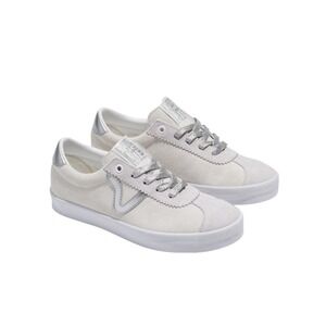 Vans Sport Low High Shine Gray Blanc De Blanc Men's 5.5‎ Women's 7 Suede Sneaker